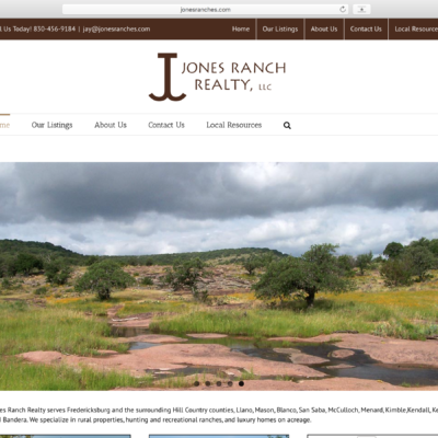 Jones Ranches website design by Blake Mistich